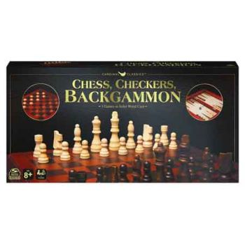 Classic Games Deluxe Backgammon, Chess & Checkers