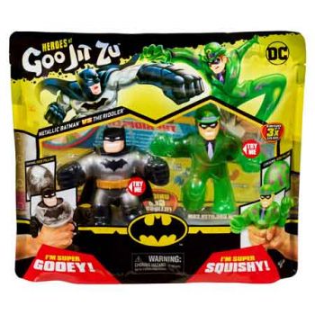 Heroes of Goo Jit Zu DC Series 1 Versus Pack - Metallic Batman vs Riddler