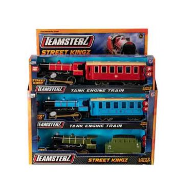 Teamsterz Lights & Sounds Train Engine with Carriage assorted ( ONLY SOLD in Display of 12 ) Teamsterz Lights & Sounds Train Engine with Carriage assorted ( ONLY SOLD in Display of 12 )